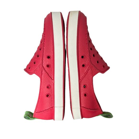 Sanuk Water Shoes Girls Lil Walker 2.5 Red Loafer Flat Slip On Washable Beach - Picture 6 of 16